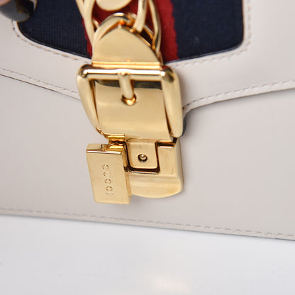 Gucci Calfskin Small Sylvie Shoulder Bag Off White 15 of 16