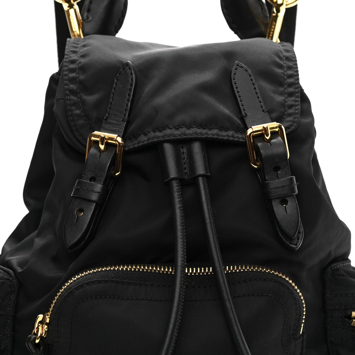 Nylon Small Crossbody Rucksack Backpack Black