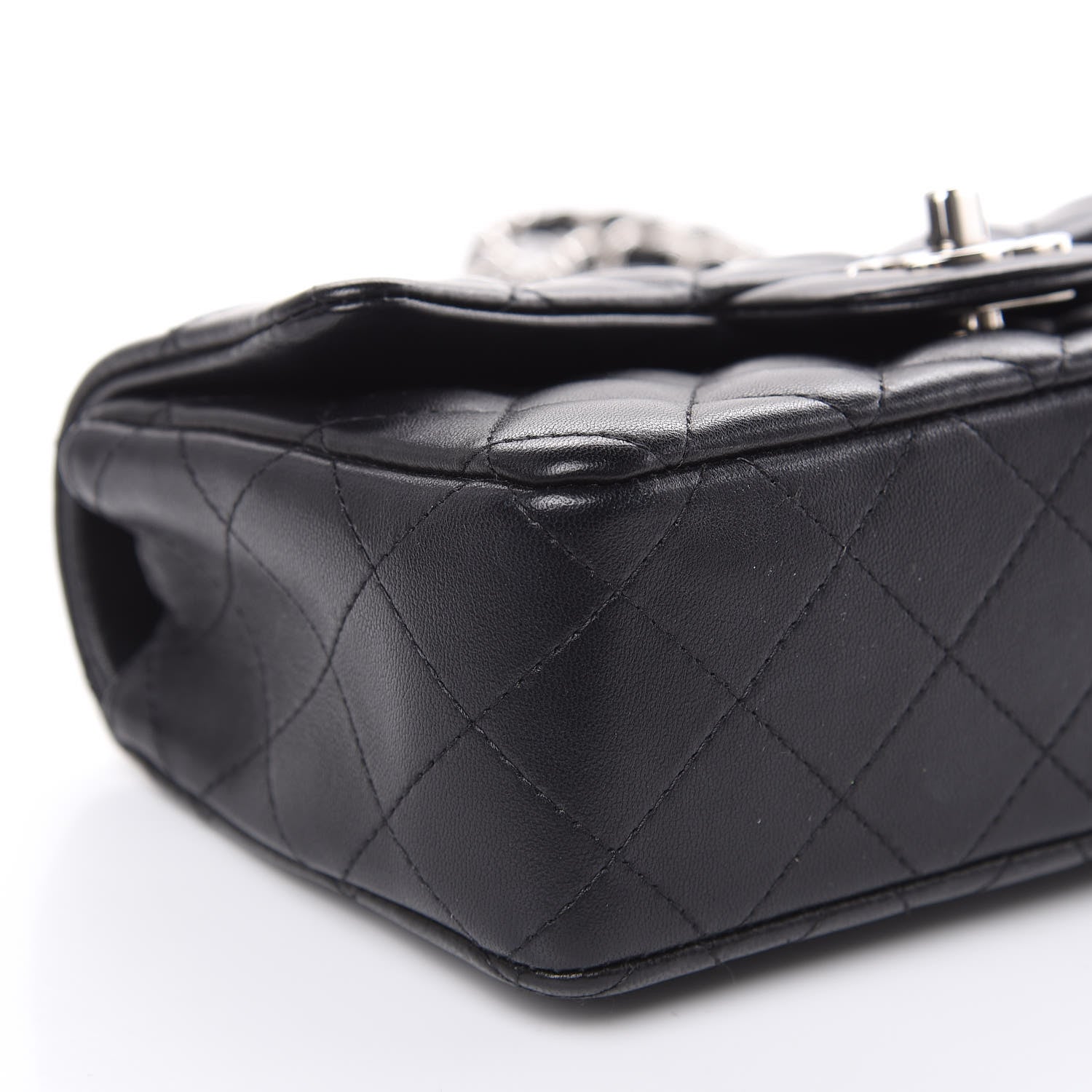 Chanel Lambskin Quilted Mini Rectangular Flap Black 8 of 11