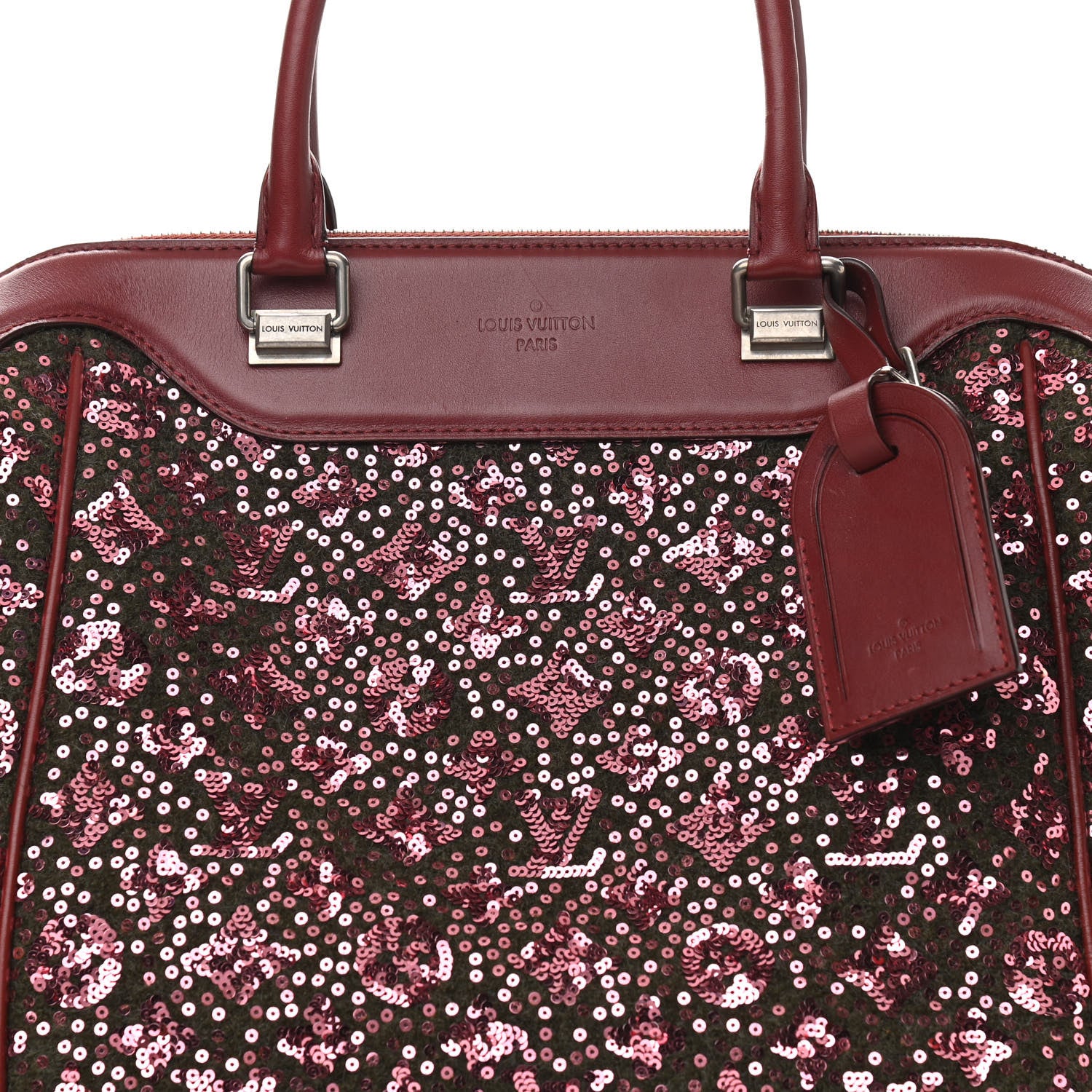 Louis Vuitton Sequin Monogram Sunshine Express North South Burgundy 6 of 9