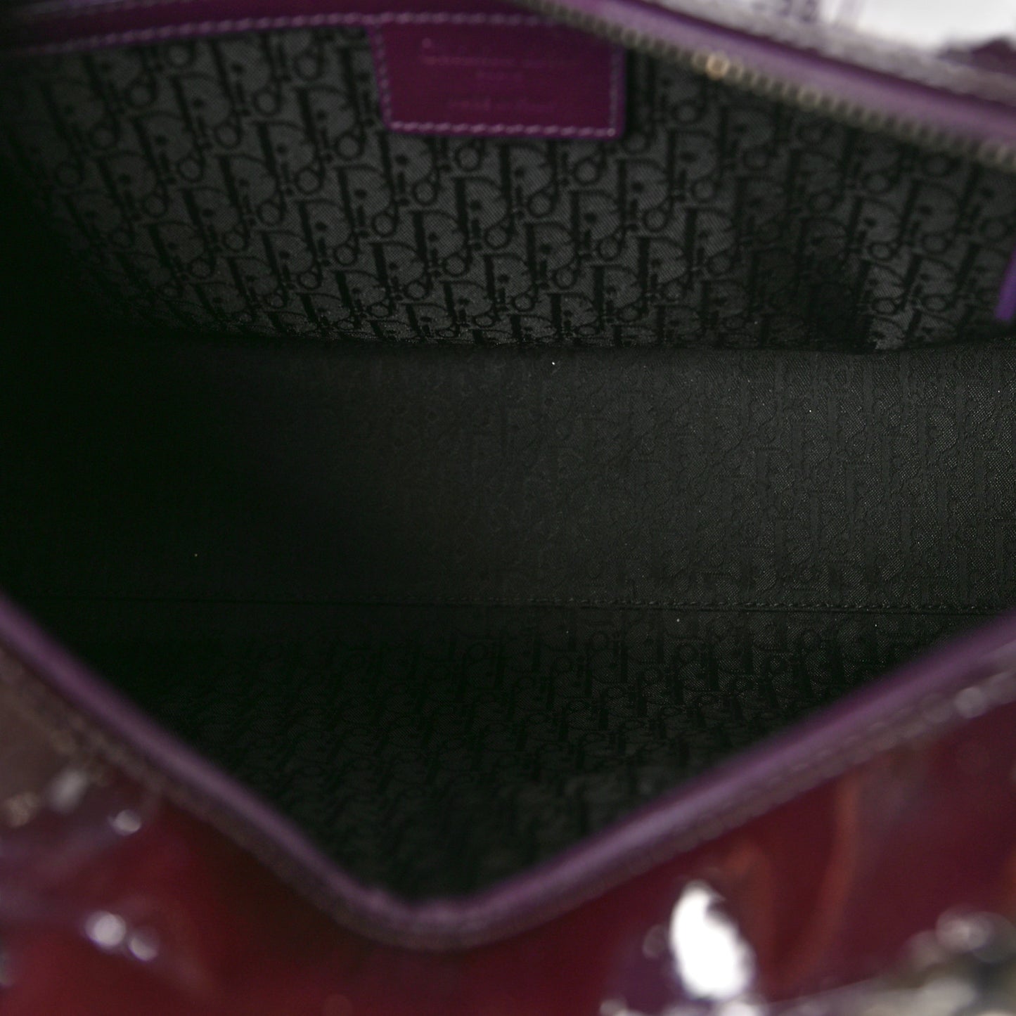 Patent Cannage Large Lady Dior Violet Purple