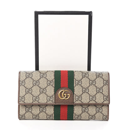 Gucci X DISNEY GG Supreme Monogram Web Three Little Pigs Ophidia Continental Wallet Beige New Acero 8 of 8