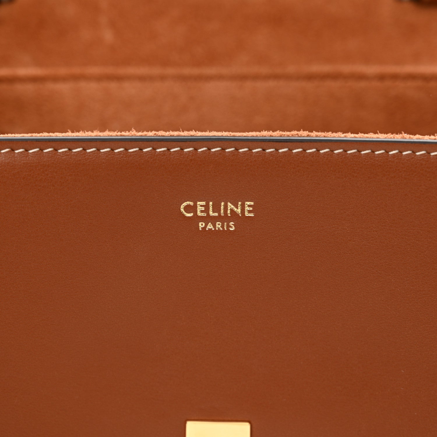 Celine Calfskin Mini Soft 16 Bag Tan 6 of 12