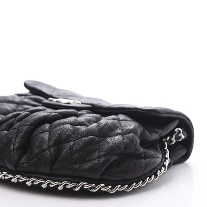 Chanel Crumpled Lambskin Quilted Medium Chain Around Messenger Black 8 of 10