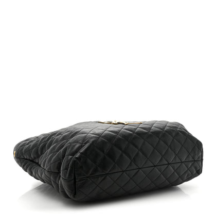 Saint Laurent Lambskin Quilted Maxi Icare Shopping Tote Black 5 of 17