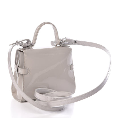 Delvaux Patent Calfskin Micro Tempete Satchel Gray 3 of 11