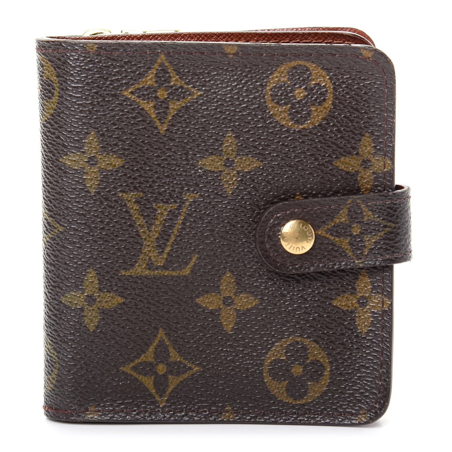 Louis Vuitton Monogram Compact Zippe Zipped Wallet 1 of 8