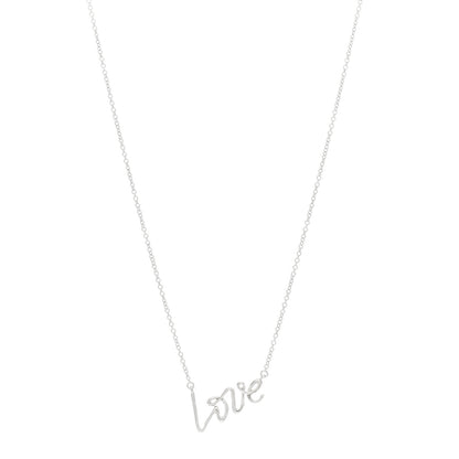 Tiffany Sterling Silver Paloma Picasso Graffiti Love Pendant Necklace 1 of 5