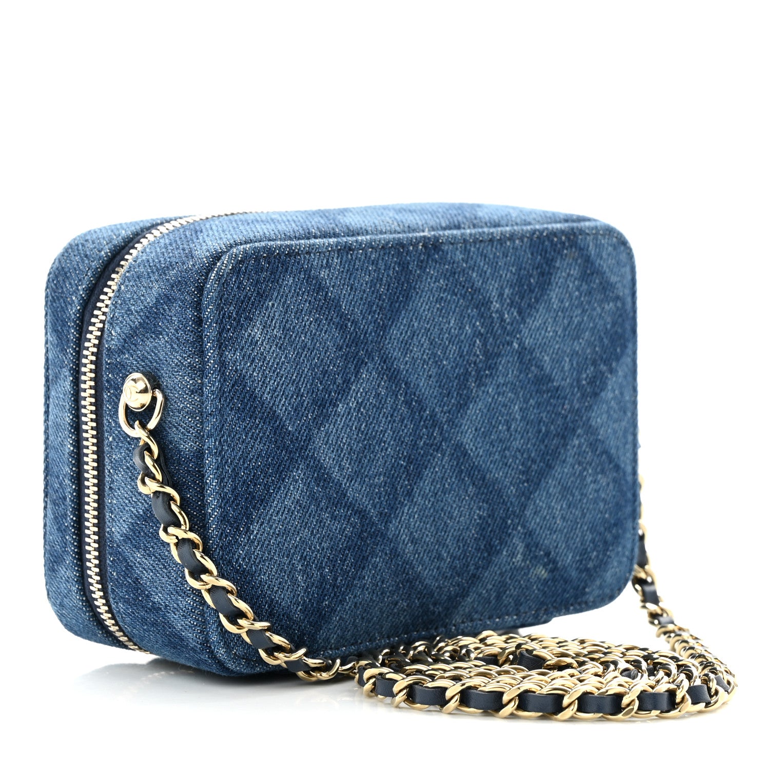 Chanel Printed Denim CC Camera Case Blue 3 of 11