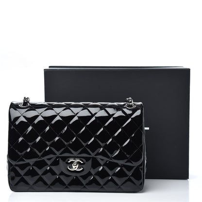 Chanel Patent Quilted Jumbo Double Flap Black 11 of 11