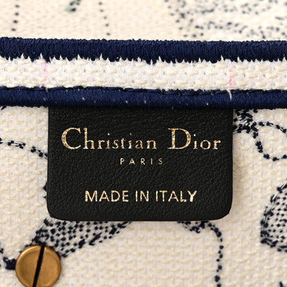 Christian Dior Canvas Embroidered Around the World Saddle Bag Blue 6 of 11