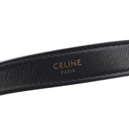 Celine Smooth Calfskin Medium Strap Ava Triomphe Shoulder Bag Black 6 of 10