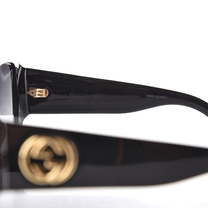 Gucci Acetate Square Frame Sunglasses GG0053S Black 5 of 7
