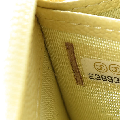 Chanel Caviar Large Timeless CC Zip Around Wallet Yellow 8 of 8