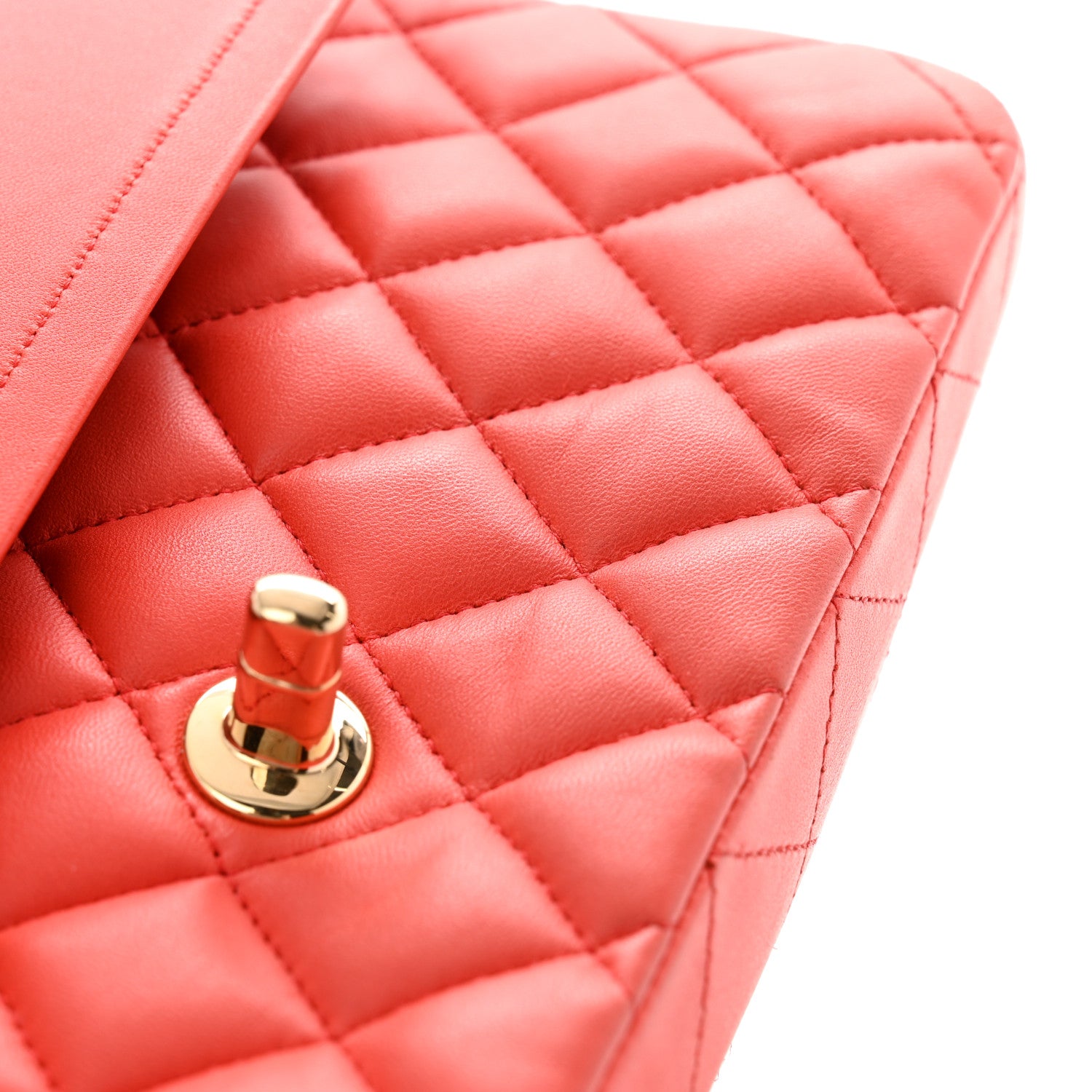 Chanel Lambskin Quilted Medium Double Flap Red 12 of 12