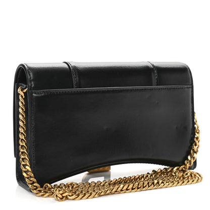 Balenciaga Shiny Box Calfskin Hourglass Chain Bag Black 3 of 9