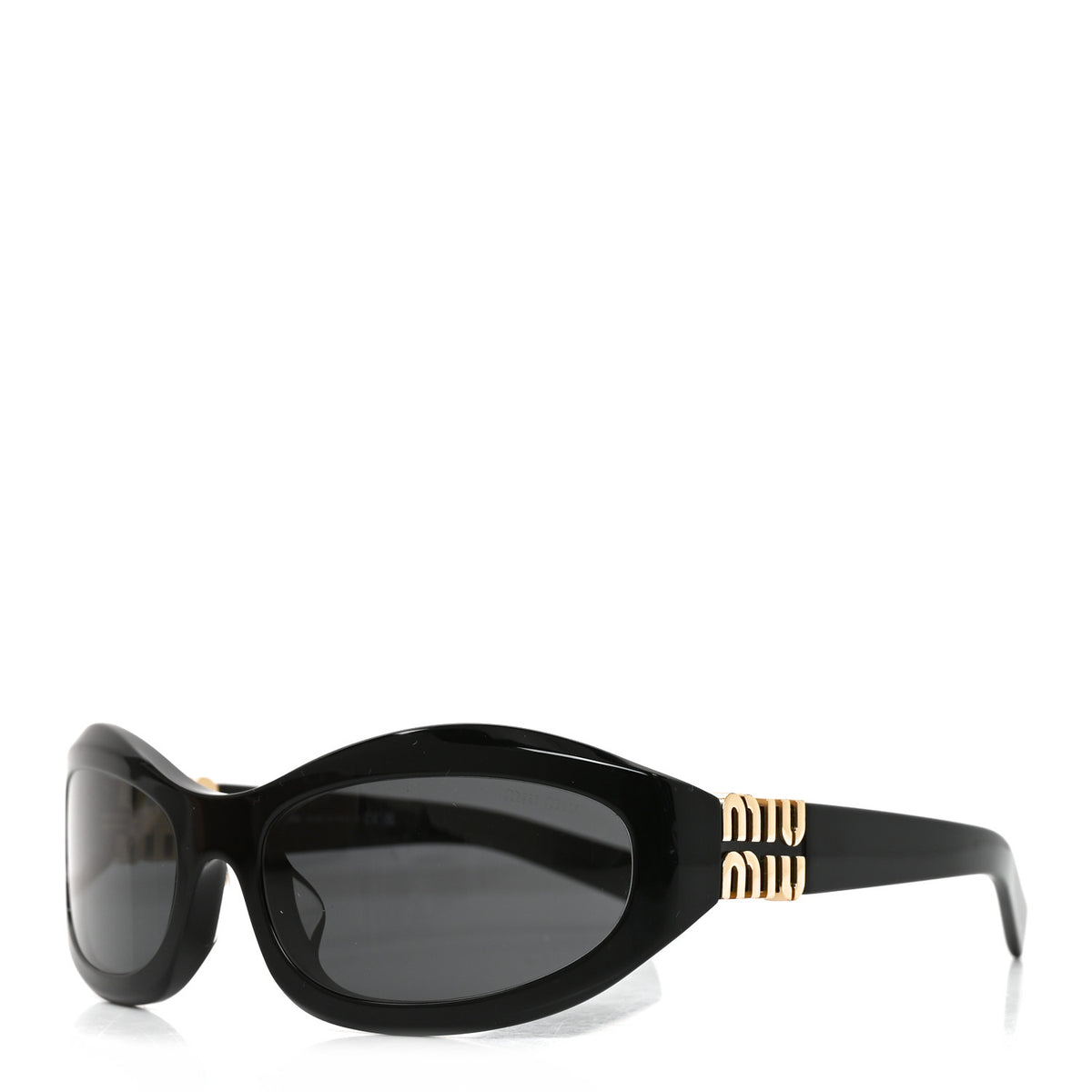 Miu Miu Acetate Oval Sunglasses SMU14Z Black 1 of 7