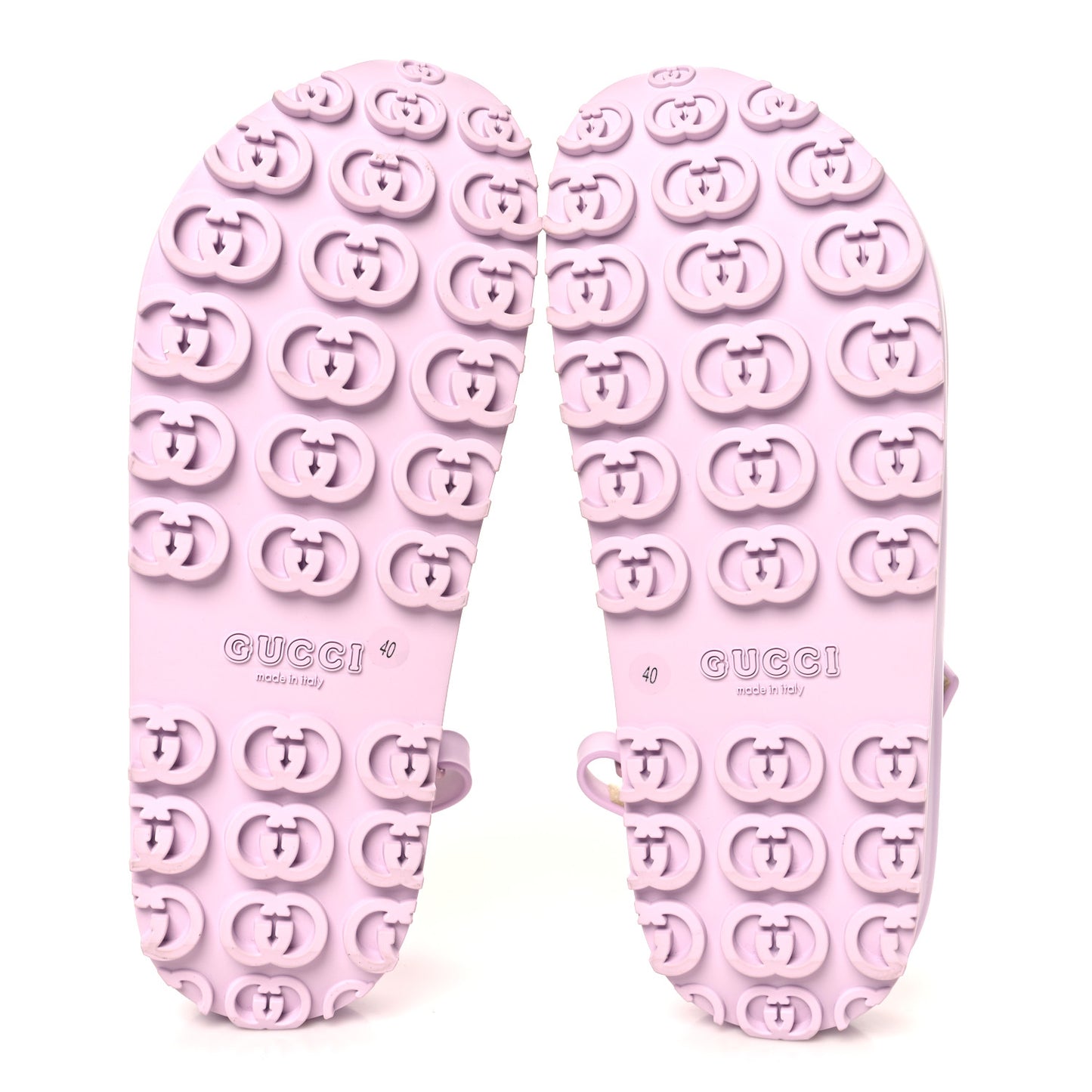 Soft Rubber Horsebit Touch Womens Strapped Sandals 40 Talc Pink