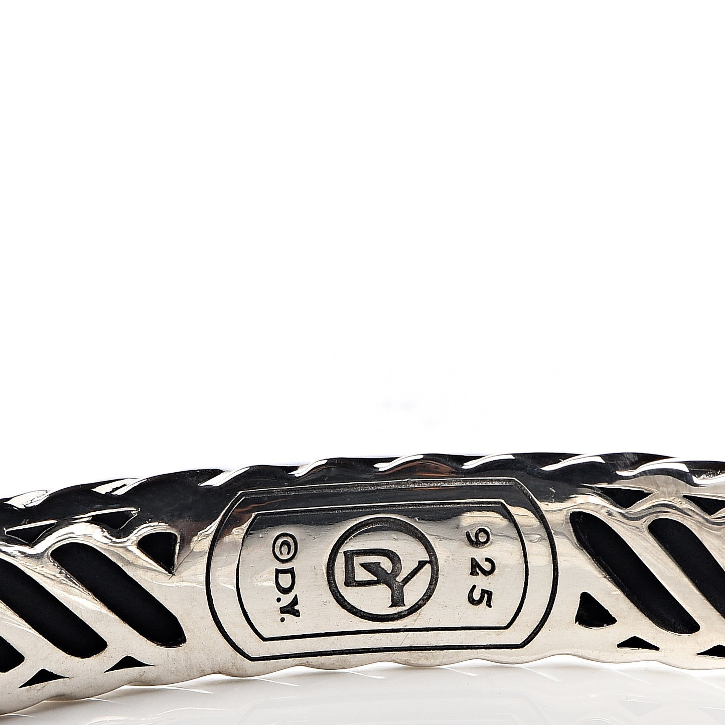 Sterling Silver Diamond 10mm Sculpted Cable Bracelet