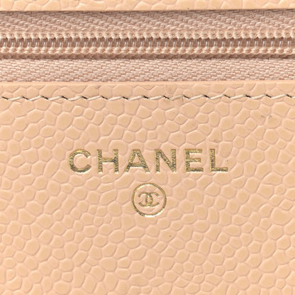 Chanel Caviar Quilted Wallet On Chain WOC Beige 6 of 10