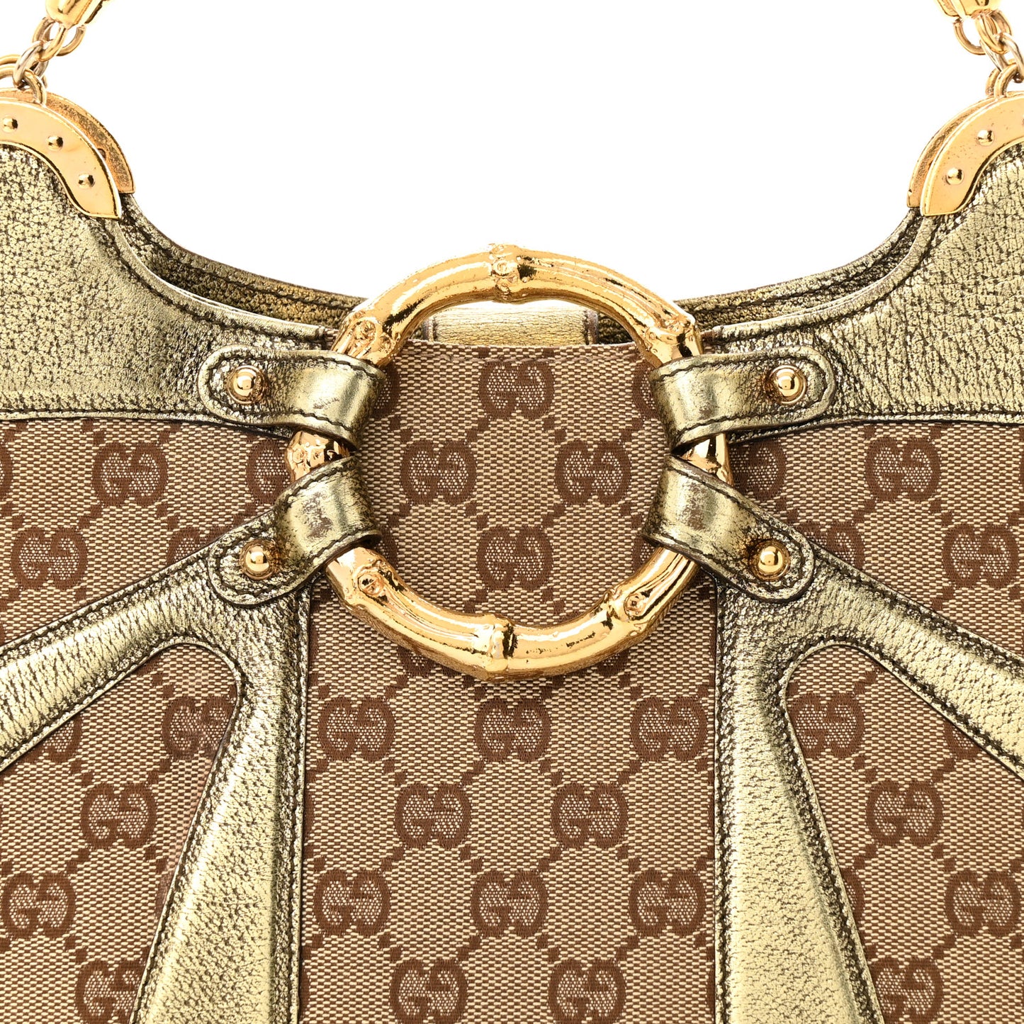 Monogram Bamboo Chain Tom Ford Shoulder Bag Metallic