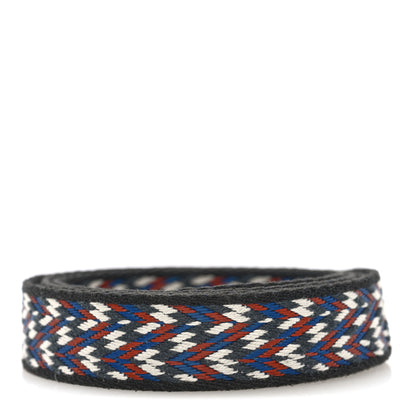 Hermes Toile Swift 25mm Sangle ZigZag Shoulder Strap Black White Deep Blue 2 of 4