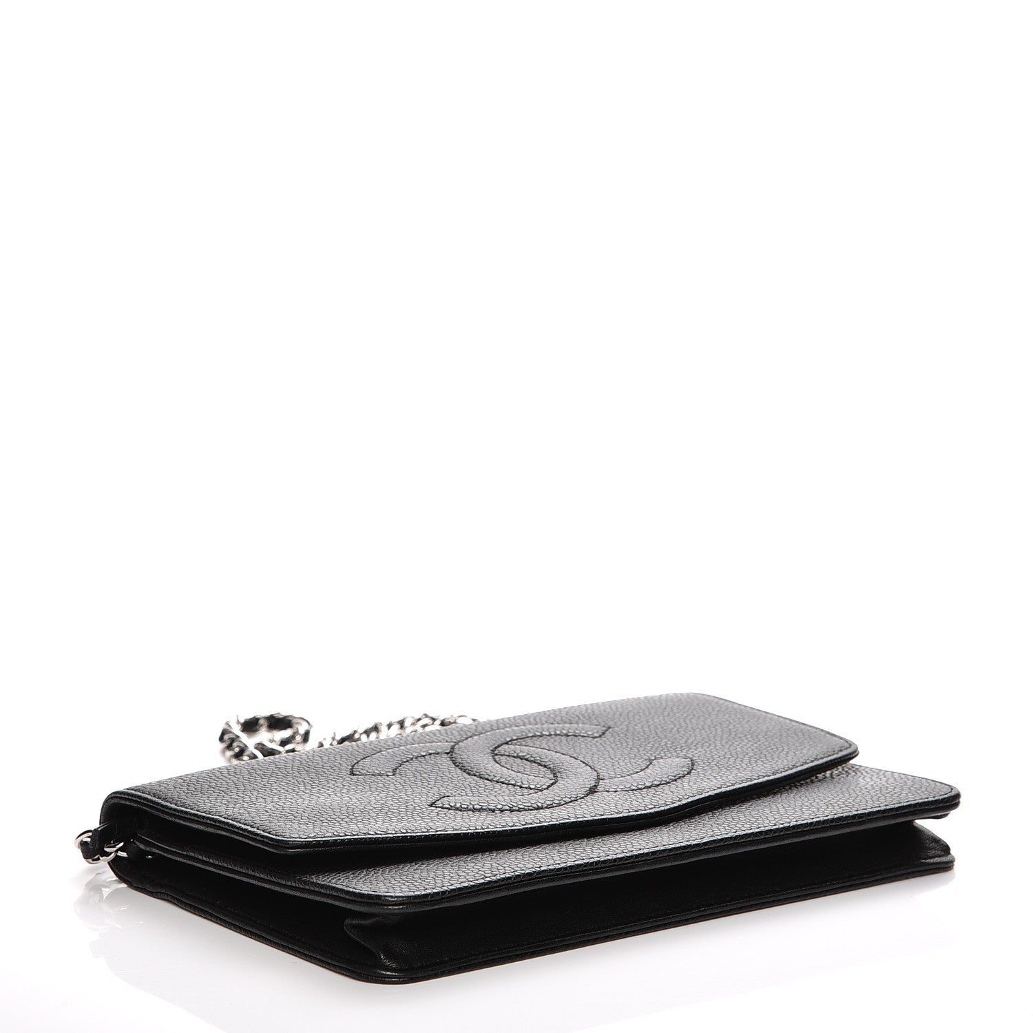Chanel Caviar Timeless CC Wallet On Chain WOC Black 4 of 11