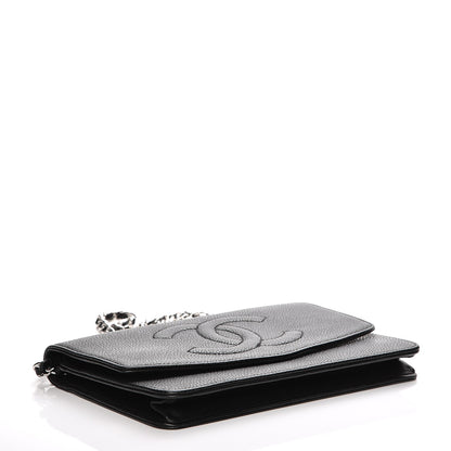 Chanel Caviar Timeless CC Wallet On Chain WOC Black 4 of 11