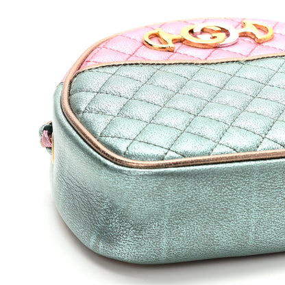 Gucci Laminated Nappa Trapuntata Mini Zumi Dome Shoulder Bag Rosa Lago Rame 9 of 10