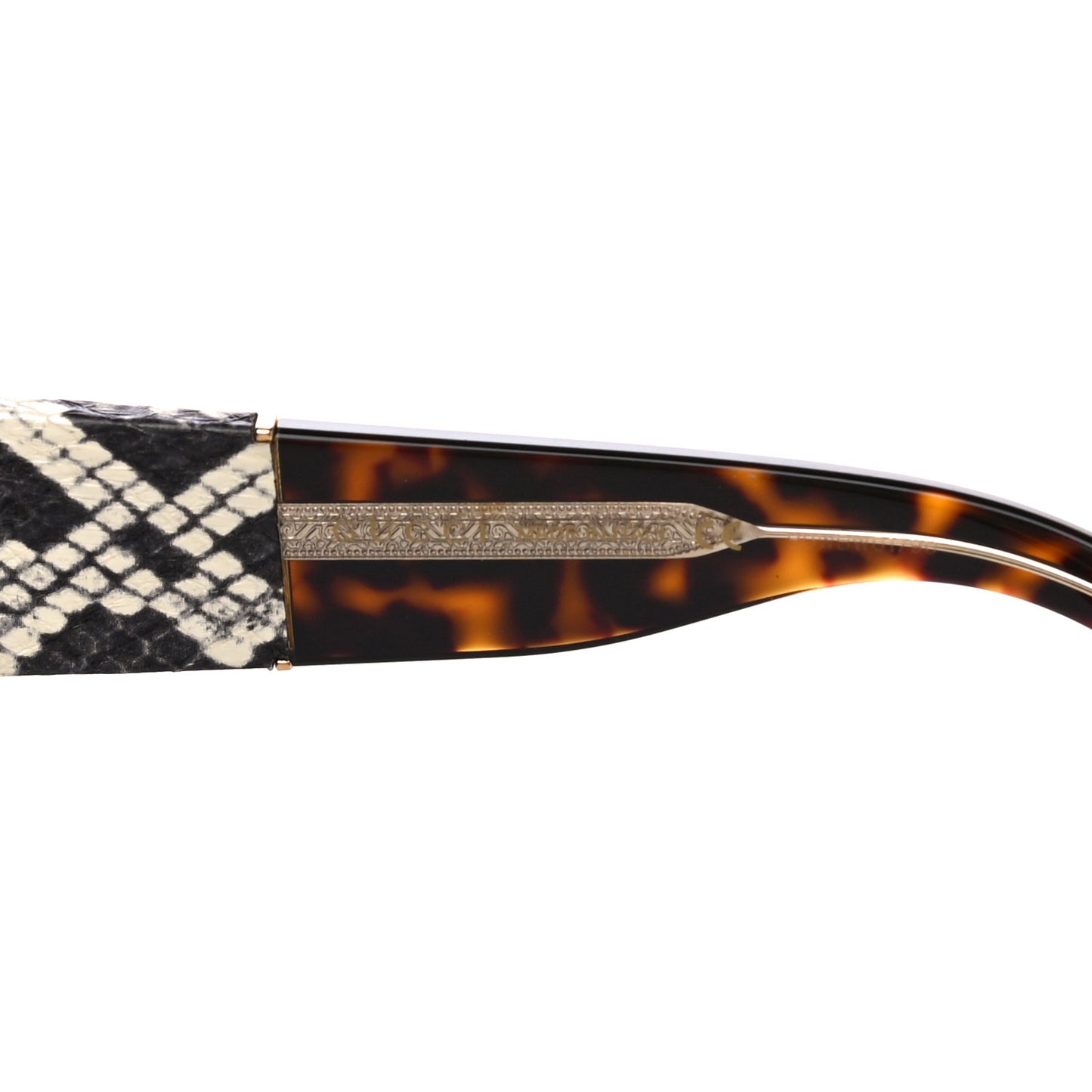Snakeskin Acetate Square Sunglasses GG0484S Havana