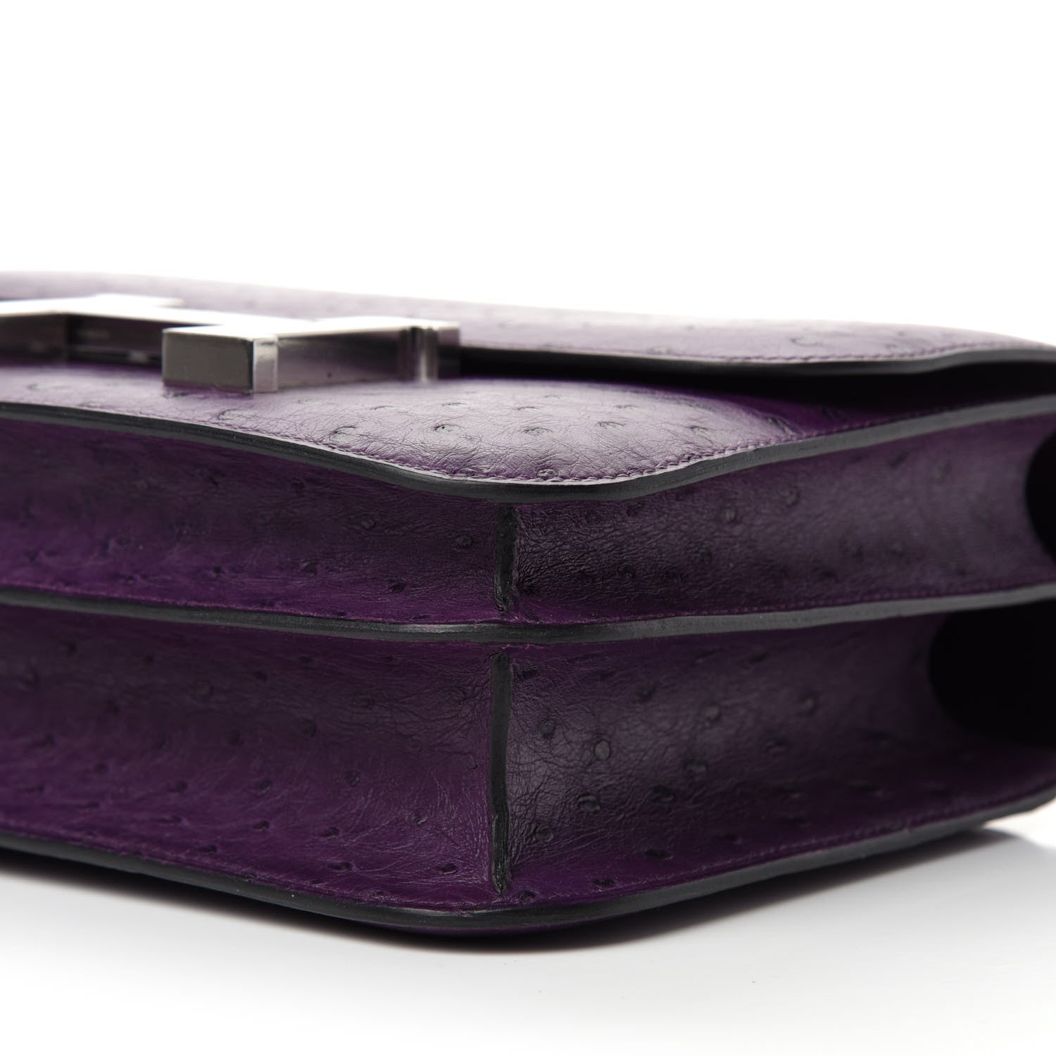 Hermes Ostrich Constance 24 Violine 7 of 11