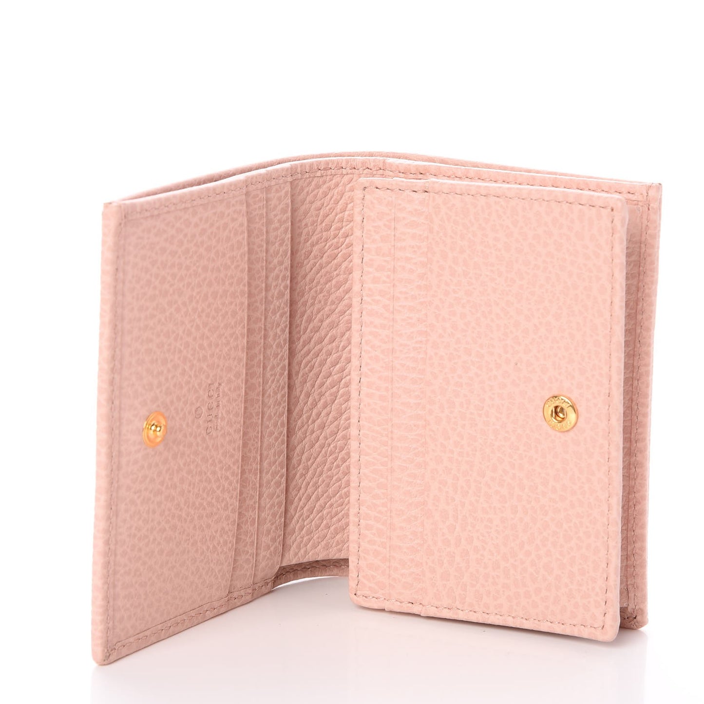 Dollar Calfskin GG Marmont Card Case Perfect Pink