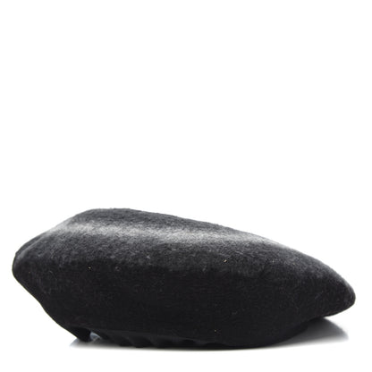 Christian Dior Rabbit Felt DiorArty Beret Black Grey 1 of 6