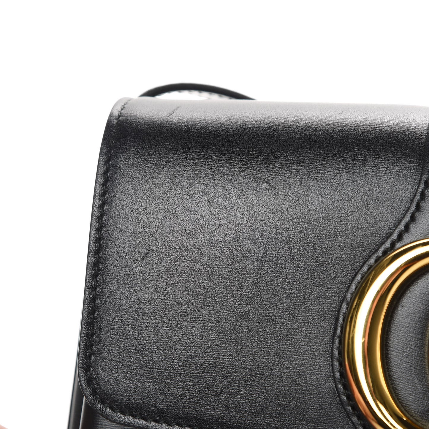 Vitello Palmellato Lux Small Arli Flap Shoulder Bag Black
