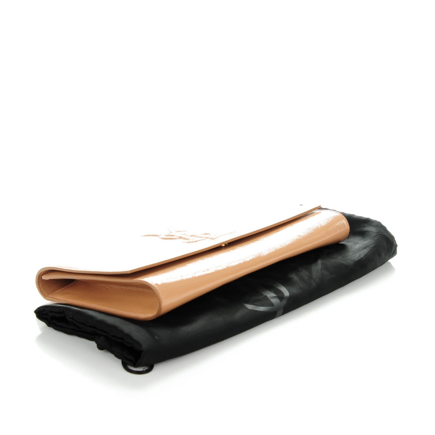 Saint Laurent Patent Calfskin Large Belle De Jour Clutch Nude 4 of 9