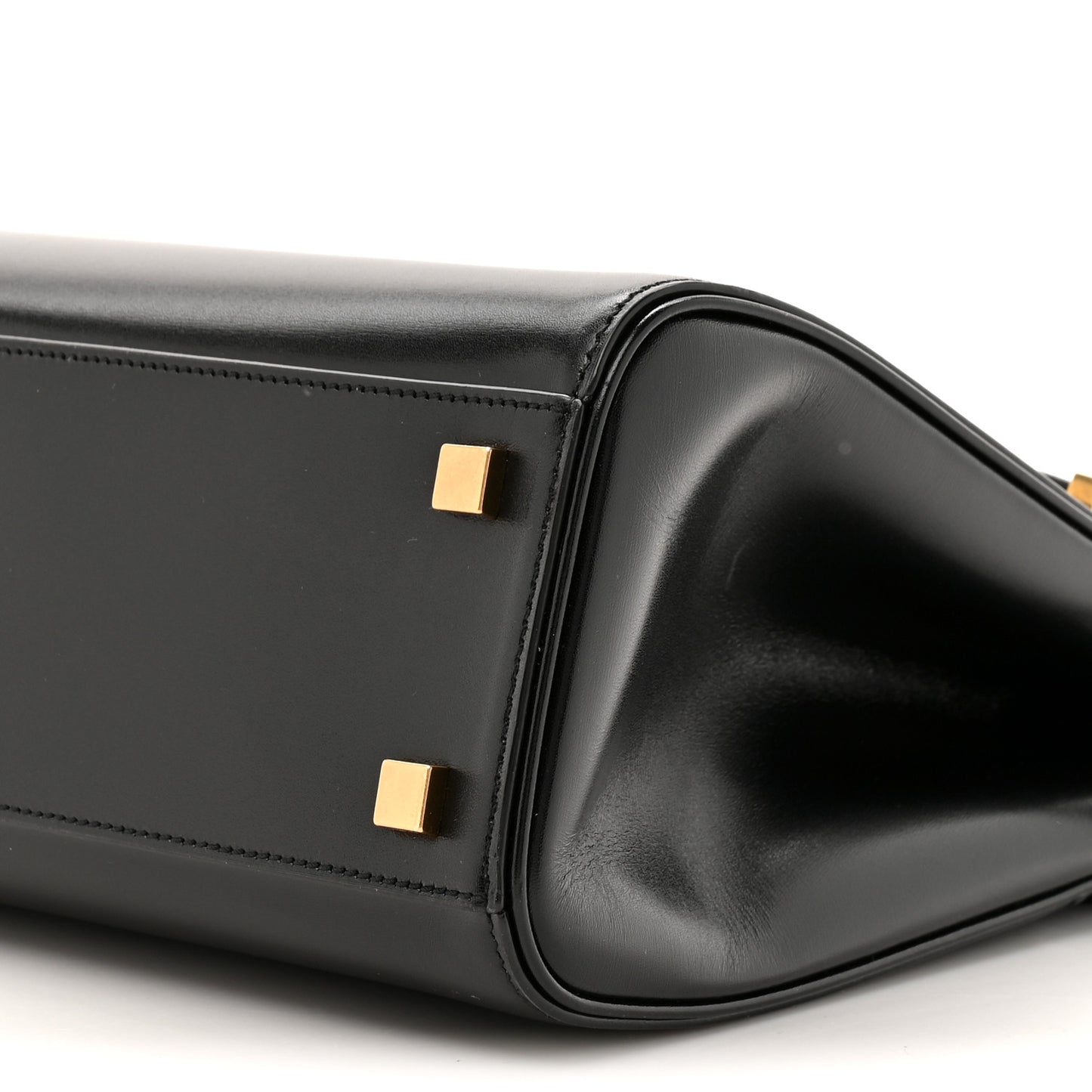 Smooth Calfskin Manhattan Top Handle Black