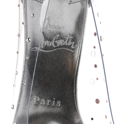 Christian Louboutin PVC Jelly Strass Nappa Laminata 80 Pumps 37 Crystal Silver 7 of 8