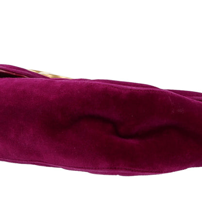 Gucci Velvet Matelasse Medium GG Marmont Shoulder Bag Fuchsia Violet Cyclamen 11 of 11