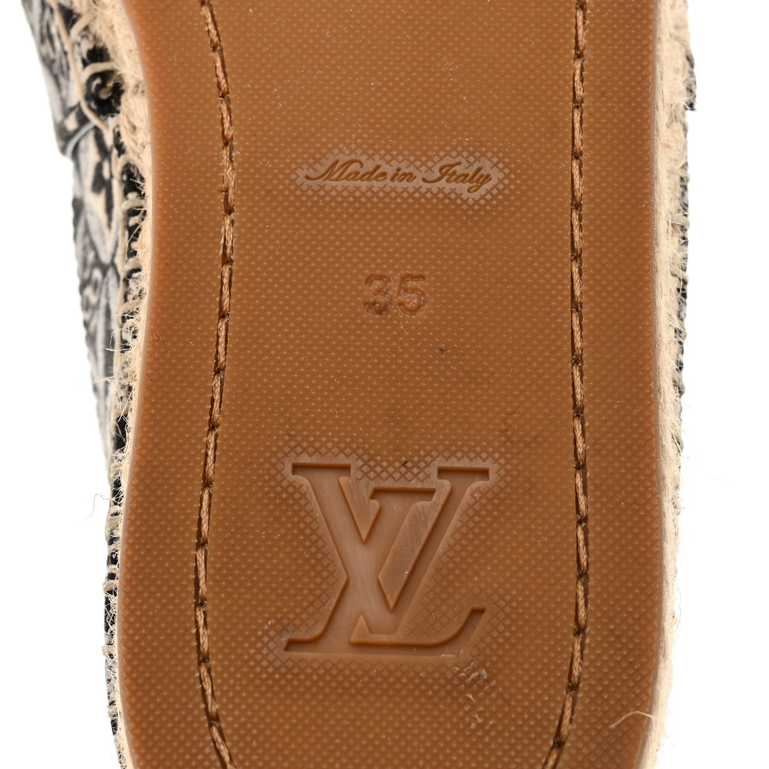 Louis Vuitton Jacquard Since 1854 Starboard Espadrille Flats 35