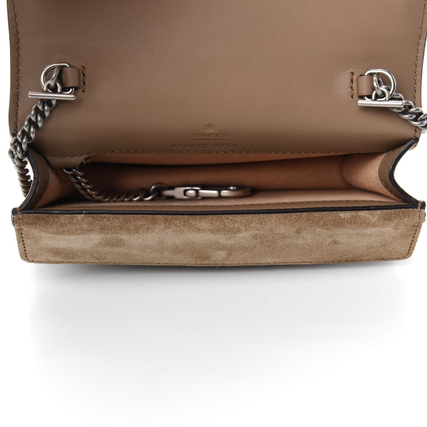 GG Supreme Monogram Super Mini Dionysus Shoulder Bag Taupe