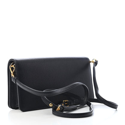 Miu Miu Goatskin Madras Crossbody Black 3 of 8