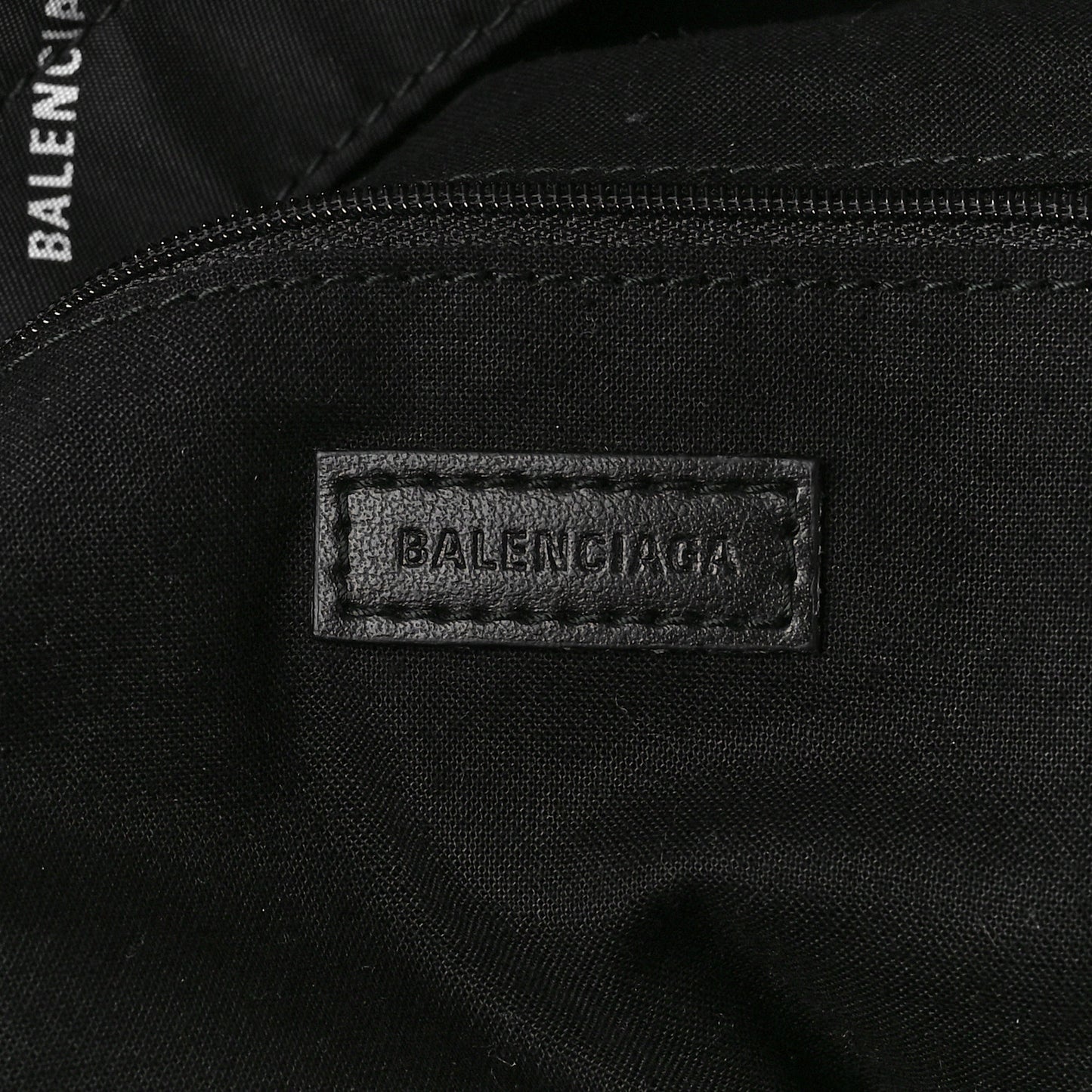 Twill Nylon Allover Logo Print Explorer Backpack Black White
