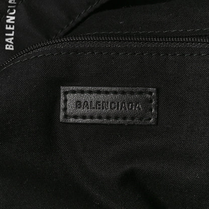 Balenciaga Twill Nylon Allover Logo Print Explorer Backpack Black White 6 of 8
