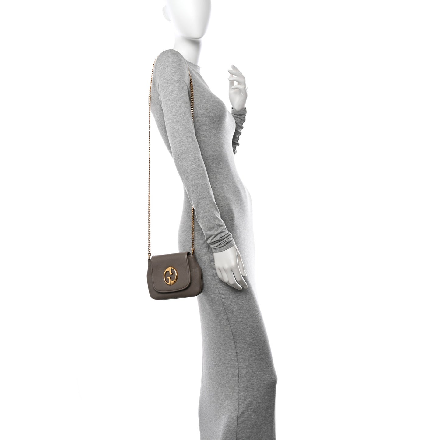 Pebbled Calfskin Small 1973 Chain Shoulder Bag Porcelain Rose