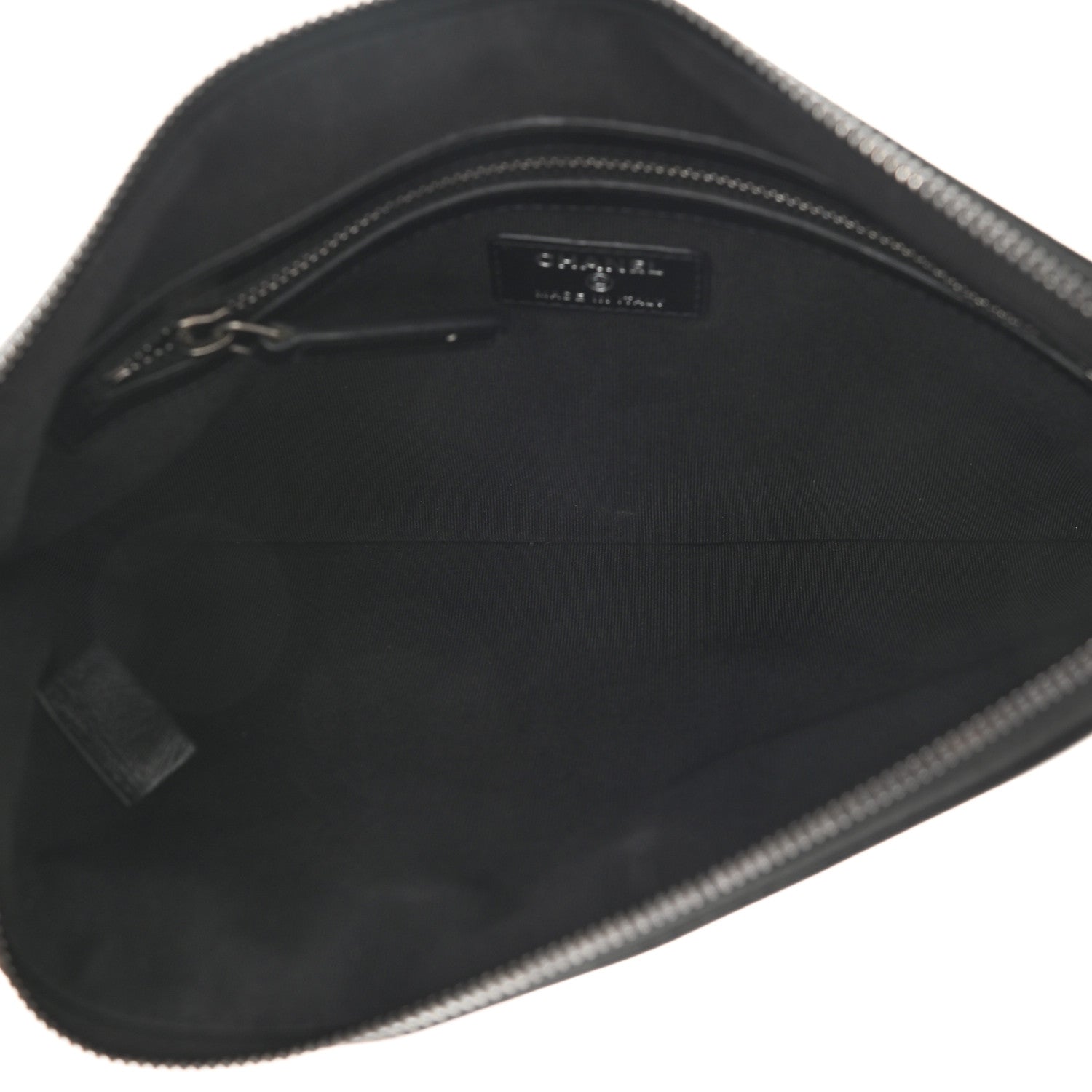 Chanel Aged Calfskin Medium Charms Deauville Pouch Black 5 of 8