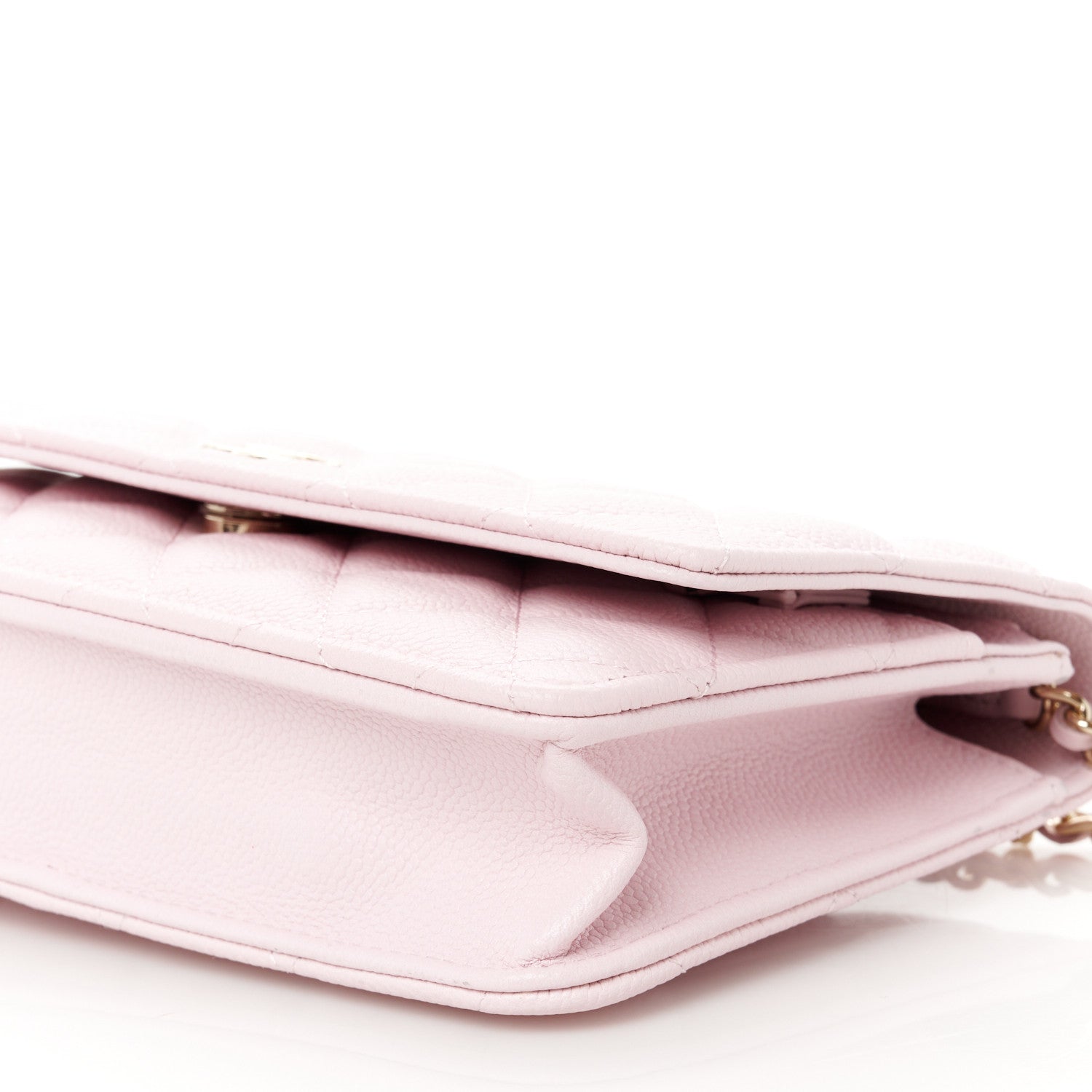 Chanel Caviar Quilted Tiny CC Wallet On Chain WOC Light Pink 11 of 11