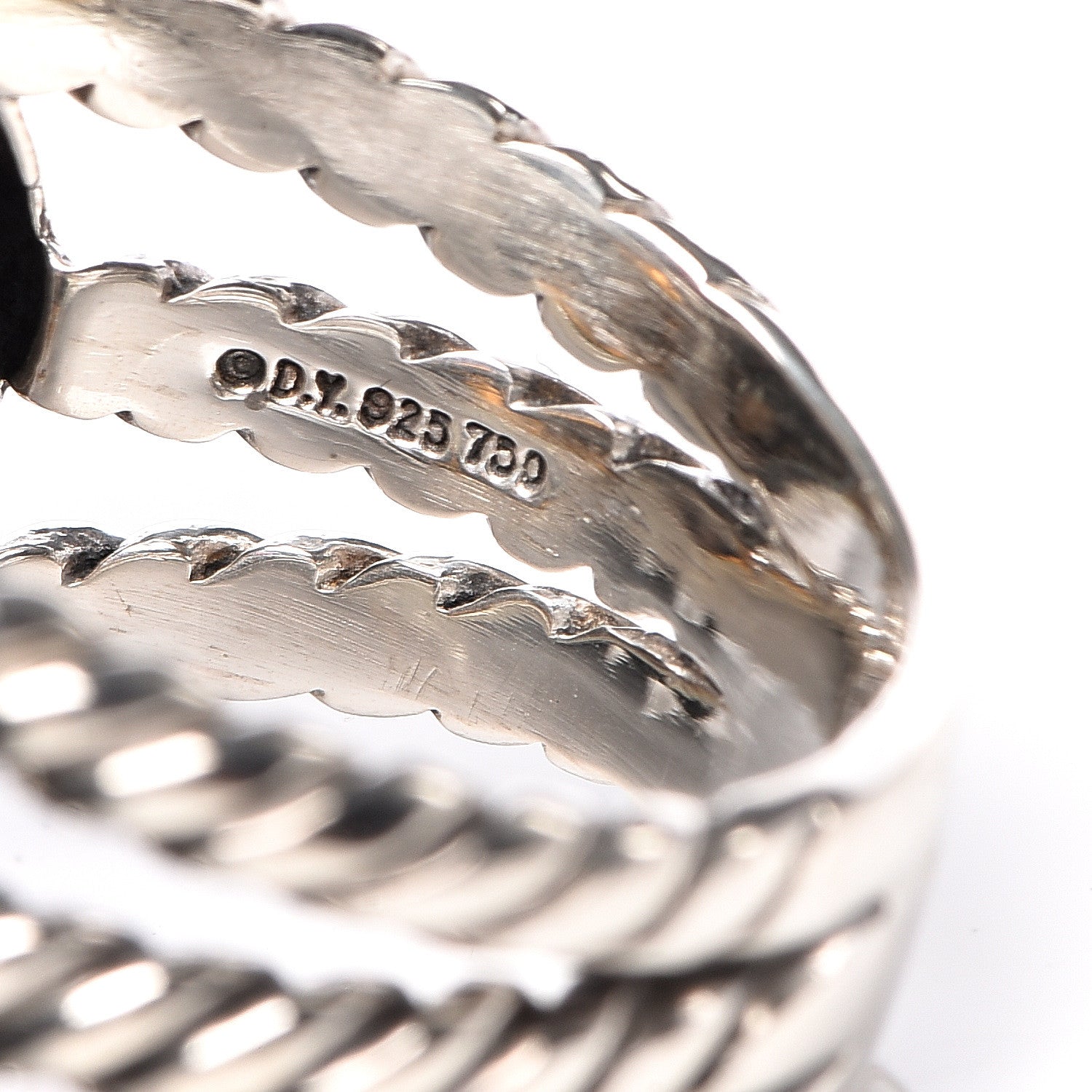 David Yurman Sterling Silver 18K Yellow Gold Diamond Smoky Quartz Citrine Garnet Mosaic Ring 56 7.5 5 of 5
