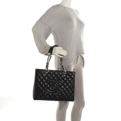 Chanel Caviar Quilted Grand Shopping Tote GST Black 2 of 8
