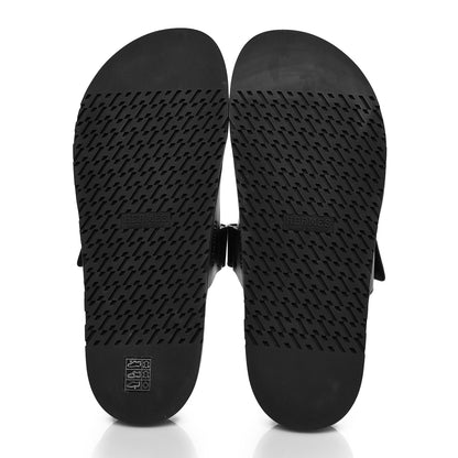 Hermes Calfskin Mens Chypre Sandals 43 Black 5 of 9