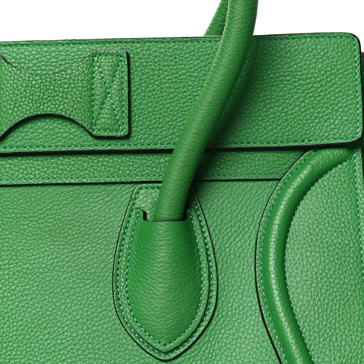 Celine Drummed Calfskin Mini Luggage Mint 12 of 12